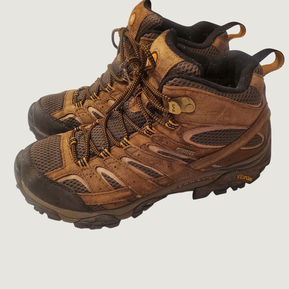 Merrell Moab 2 Mid Waterproof Hiking Boots Mens 9.5 Earth Brown J06051 Vibram